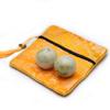 1.4'' Light Green Marble Baoding Chinese Health Exercise Stress Balls in Natural Stone Craft Collection BS003 view 1