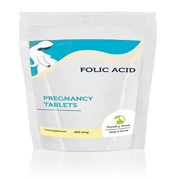 FOLIC Acid 400mcg Pregnancy 30 Pack Tablets Vitamin B9 Pills Quality Products Nutrition Health Food Supplements HEALTHY MOOD UK Quality Nutrients