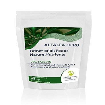 Alfalfa Herb 500mg 60 Veg Tablets Pills Health Food Supplements Nutrition Vitamin K A B6