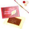 Ghasitaram Gifts Rakhi Gifts for Brothers Rakhi Sugafree Chocolates-Happy Rakhi Pink Sugafree Chocolate Box with Pearl Rakhi view 1