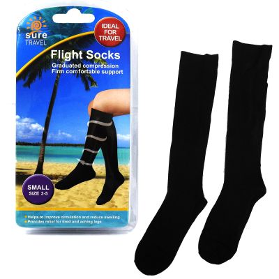 Sure Travel Unisex Mens Womens Compression Comfort Fit Flight Socks - Size Small (UK 3-5)