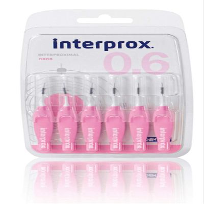 Interprox Nano 6 Brush Heads Pink