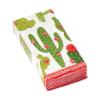 2 Packs of Caspari Paper Pocket Handbag Tissues - Hankies - Ivory Merry Cactus - Christmas view 1