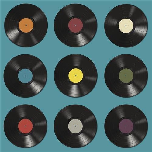 20 Napkins Vinyl Records/Retro/Party/Music 33 x 33 cm