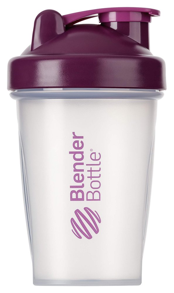 BlenderBottle Classic Shaker cup / Diet Shaker / Protein Shaker with Blenderball / 590ml - clear plum