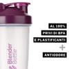 BlenderBottle Classic Shaker cup / Diet Shaker / Protein Shaker with Blenderball / 590ml - clear plum view 3