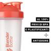 BlenderBottle Classic Shaker cup / Diet Shaker / Protein Shaker with Blenderball / 590ml - clear coral view 3