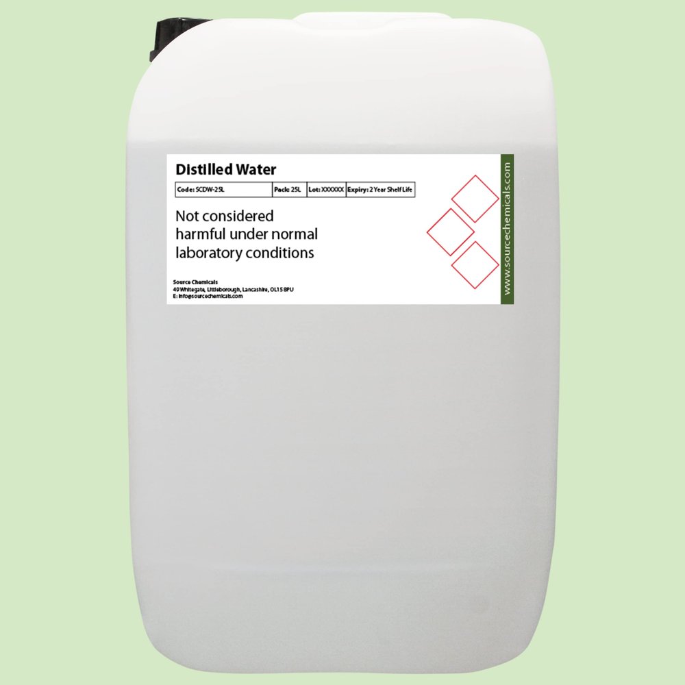 Source Chemicals Distilled Water 25L Inc Delivery