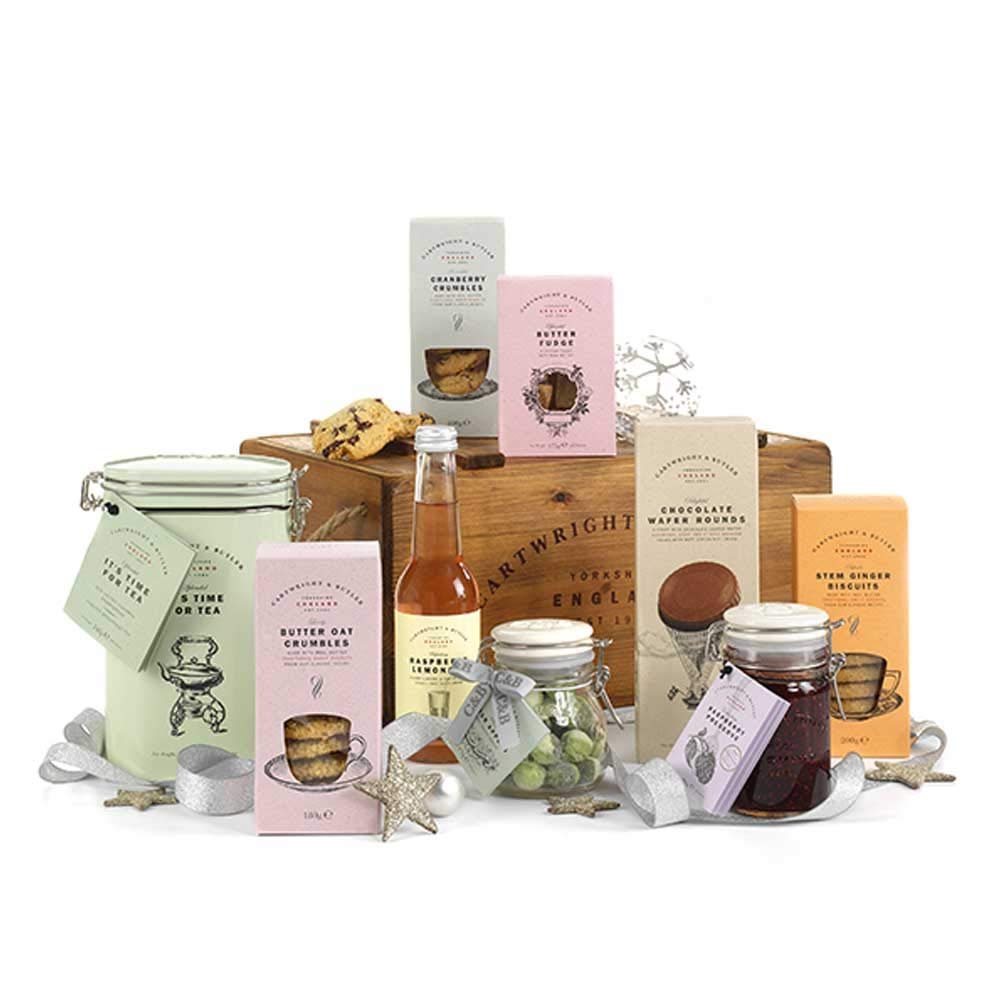 Cartwright & Butler | The Bishopdale Wooden Crate Hamper | Food Hamper | Mother's Day | Luxury Confectionery | Gift Baskets | Happy Birthday | Anniversary | Thank You | Congratulations