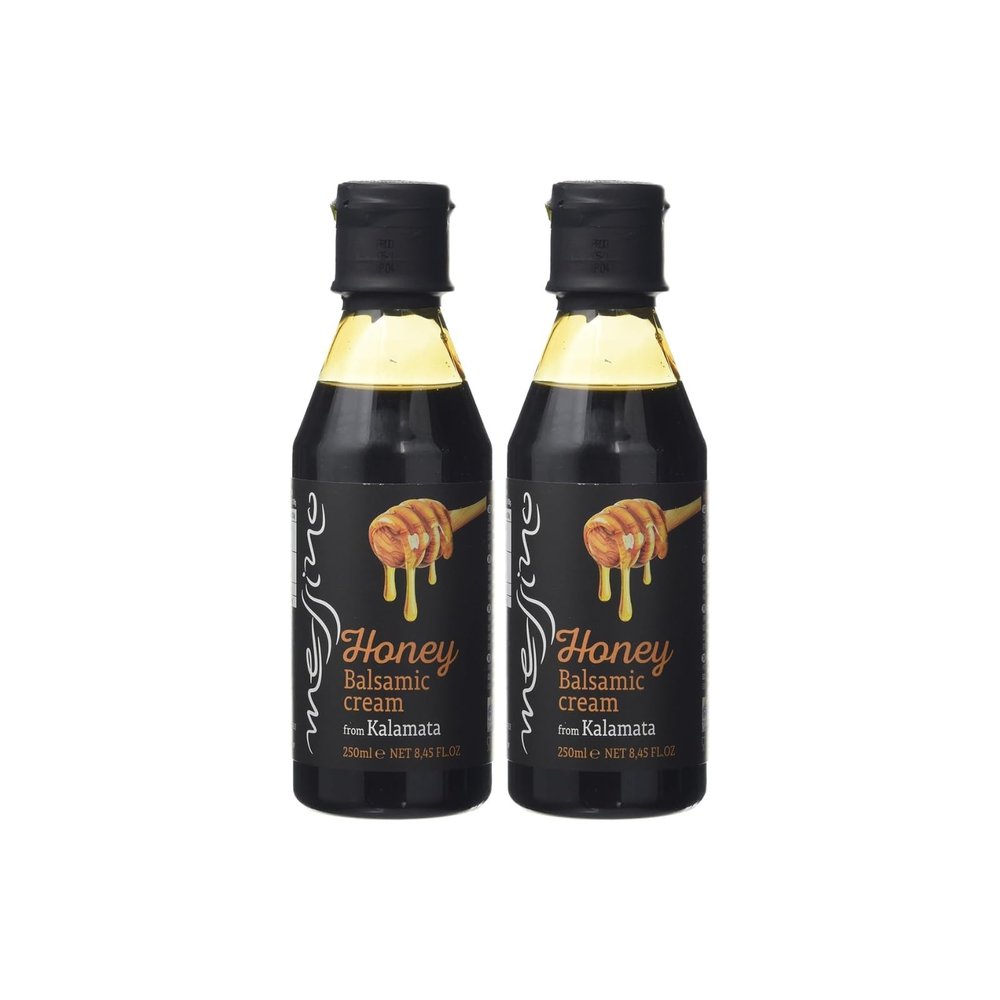 Messino Greek Honey Balsamic Cream, Pack of 2 x 250 ml (Total: 500 ml)