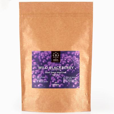 BRIX, GROWN FOR FLAVOUR - Freeze Dried Wild BlackBerry (95g) - Crispy & Delicious Healthy Snack, 100% Natural, Vitamins Retained
