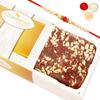 Ghasitaram Gifts Rakhi Gifts for Brothers Rakhi Sweets - Sugarfree Khajoor/ Dates Cake with Pearl Beads Rakhi view 1