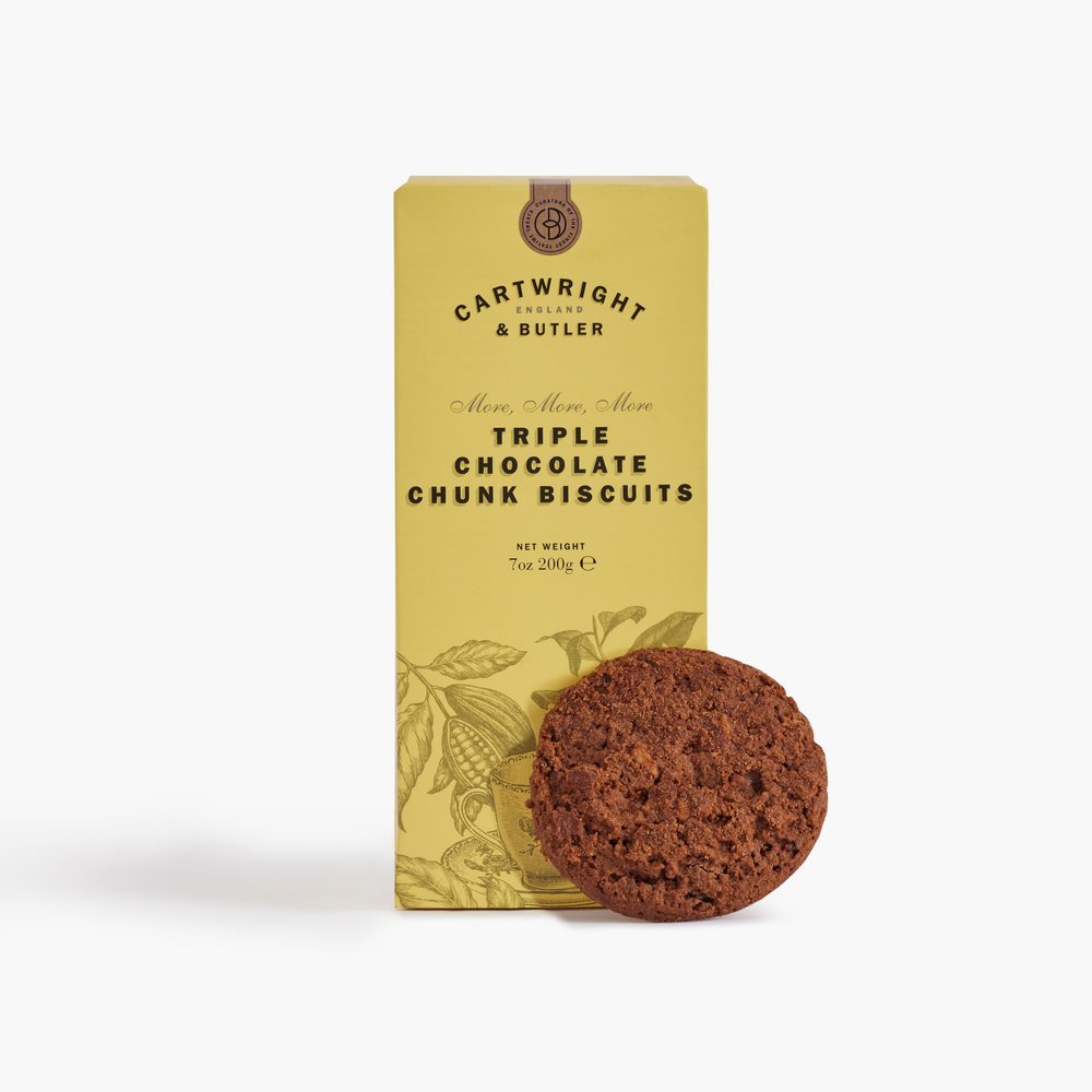 Cartwright & Butler Triple Choc Chunk Biscuits in Carton, 200 g, Pack of 6 4674