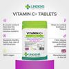 Lindens Vitamin C+ 1000mg - 120 Tablets - Time Release Tablets with Citrus Bioflavonoids and Rosehip - Contributes to Immune System Health, Reduces Tiredness and Supports Healthy Skin and Teeth view 2