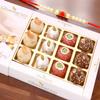 Ghasitaram Gifts Rakhis for Brother Rakhi Sweets - Assorted Dryfruit Sweets in White Box with Rudraksh Rakhi view 1