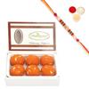 Ghasitaram Gifts Rakhi Gifts for Brothers Sugarfree Motichoor Ladoo Box 200 GMS with Beads Rakhi view 4