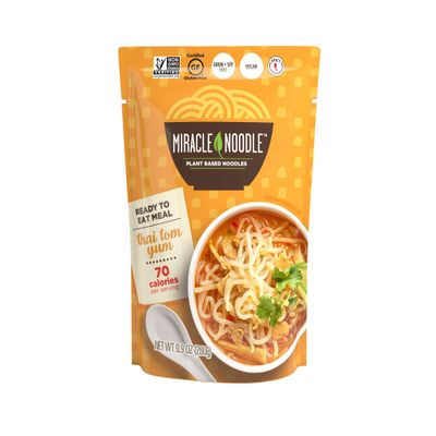 Miracle Noodle Ready to Eat Meal - Vegan, Gluten Free Shirataki/Konjac Noodles (Thai Tom Yum, 1 Pack)