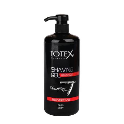 TOTEX Sensitive Shaving Gel 750ml | Cooling Shave Gel for Men & Women | Smooth Skin Protection | Full Body & Bikini Line Care | Economical Pump Bottle | Barber-Quality Formula