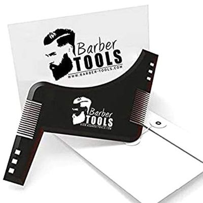 BARBER TOOLS Beard Shaping Tool | Beard Shaper Guide | The Beard Styling Template | with its envelope - Shaving guide accessory for beard outlines.