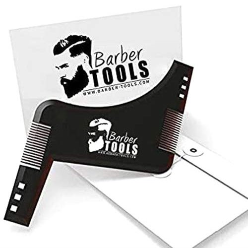 BARBER TOOLS Beard Shaping Tool | Beard Shaper Guide | The Beard Styling Template | with its envelope - Shaving guide accessory for beard outlines.