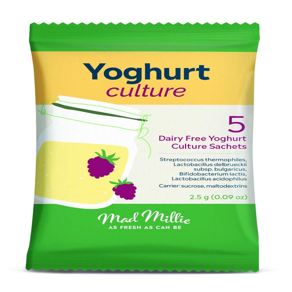 Mad Millie Yoghurt Culture 5X Pack Makes up to 10L of Natural Yogurt