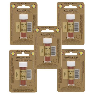5 x Sugarflair Skintone Edible Blossom Tints Food Colour Colouring Dust Powder