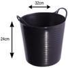 10 Black Tub Bucket Trug - 14 Litre - Red Gorilla SP14GBK view 2