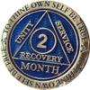 2 Month AA Medallion Reflex Blue Gold Plated 60 Day Chip view 4