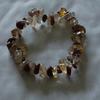 CITRINE AND RHODONITE CHIP BEAD HEALING CRYSTAL BRACELET view 1