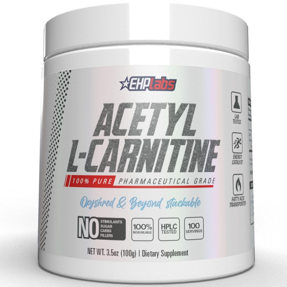 EHPlabs Acetyl L-Carnitine - Supports Natural Energy Production, Aids Metabolism, Assists in Healthy Brain Function, Supports Heart Health, Non-GMO, Vegan, Gluten Free - 100 Serves