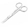 SANDBROS Curved Facial Hair Scissors - Eyebrow Trimmer - Grooming Scissors for Eyebrow Shaping, Ear, Nose, Nostril Hair and Mustache Trimming for Men and Women (Stainless Steel) (S114 4") view 2