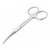 SANDBROS Curved Facial Hair Scissors - Eyebrow Trimmer - Grooming Scissors for Eyebrow Shaping, Ear, Nose, Nostril Hair and Mustache Trimming for Men and Women (Stainless Steel) (S114 4") view 3
