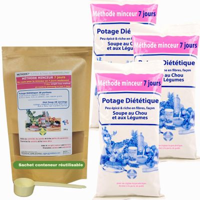 Anne Delona Fatburner Cabbage soup Slimming program Diet soup Guarantees rich in vitamins, fiber, carbohydrates, lipids, 3 x 300gr