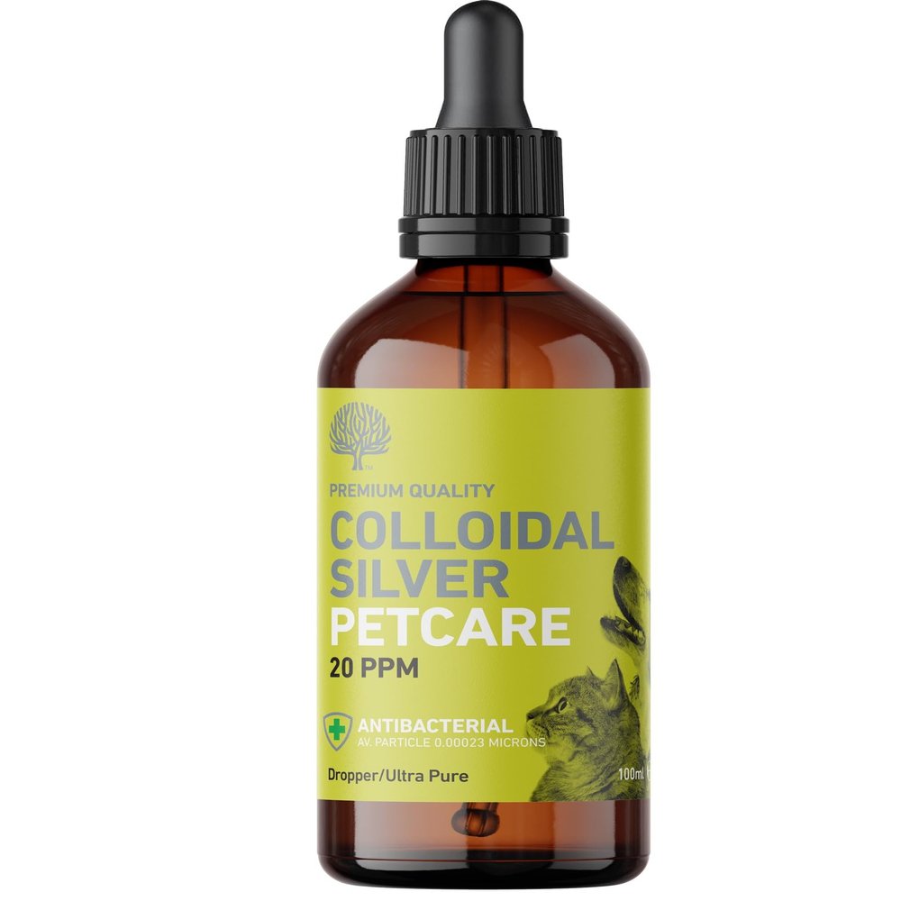 Natures Greatest Secret Colloidal Silver Petcare 20ppm Dropper 100ml | Crystal-Clear | Small Particle | Natural & Vegan | Precision Dispensing