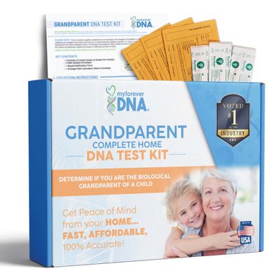 My Forever DNA Grandparent DNA Collection Kit - 46 DNA Markers, At-Home Sample Collection, Biological Relationship Analysis, All Fees & Return Shipping Included