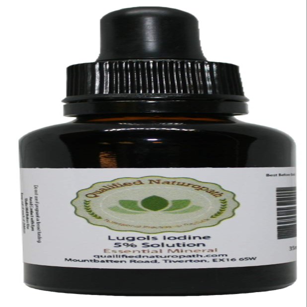 Lugols Iodine Solution 5% - 35ml - with Glass Pipette