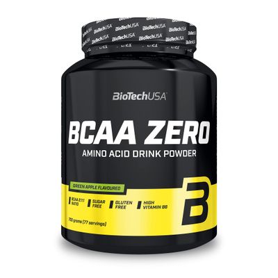BioTechUSA BCAA Zero | Essential Amino Acid Powder | 6g BCAA with Instant L-Leucine | Vegan | Sugar-Free, Lactose-Free, Gluten-Free, 700 g, Apple