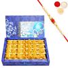 Ghasitaram Gifts Rakhi Gifts for Brothers Rakhi Sweets - Nani's Special Besan Barfi 800 GMS with Beads Rakhi view 1