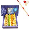 Ghasitaram Gifts Rakhi Gifts for Brothers Rakhi Sweets - Rakhi Gifts Sweets-Ghasitarams Assorted Rolls Box 800 GMS with Beads Rakhi view 1