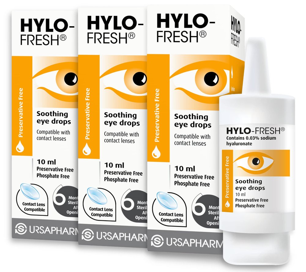 HYLO Fresh - Triple Pack  Preservative Free - Soothing, Lubricating Eyedrops for Irritated or Mild Dry Eye  3x10ml