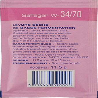Fermentis Dry Yeast - Saflager W-34/70 (11.5 g)