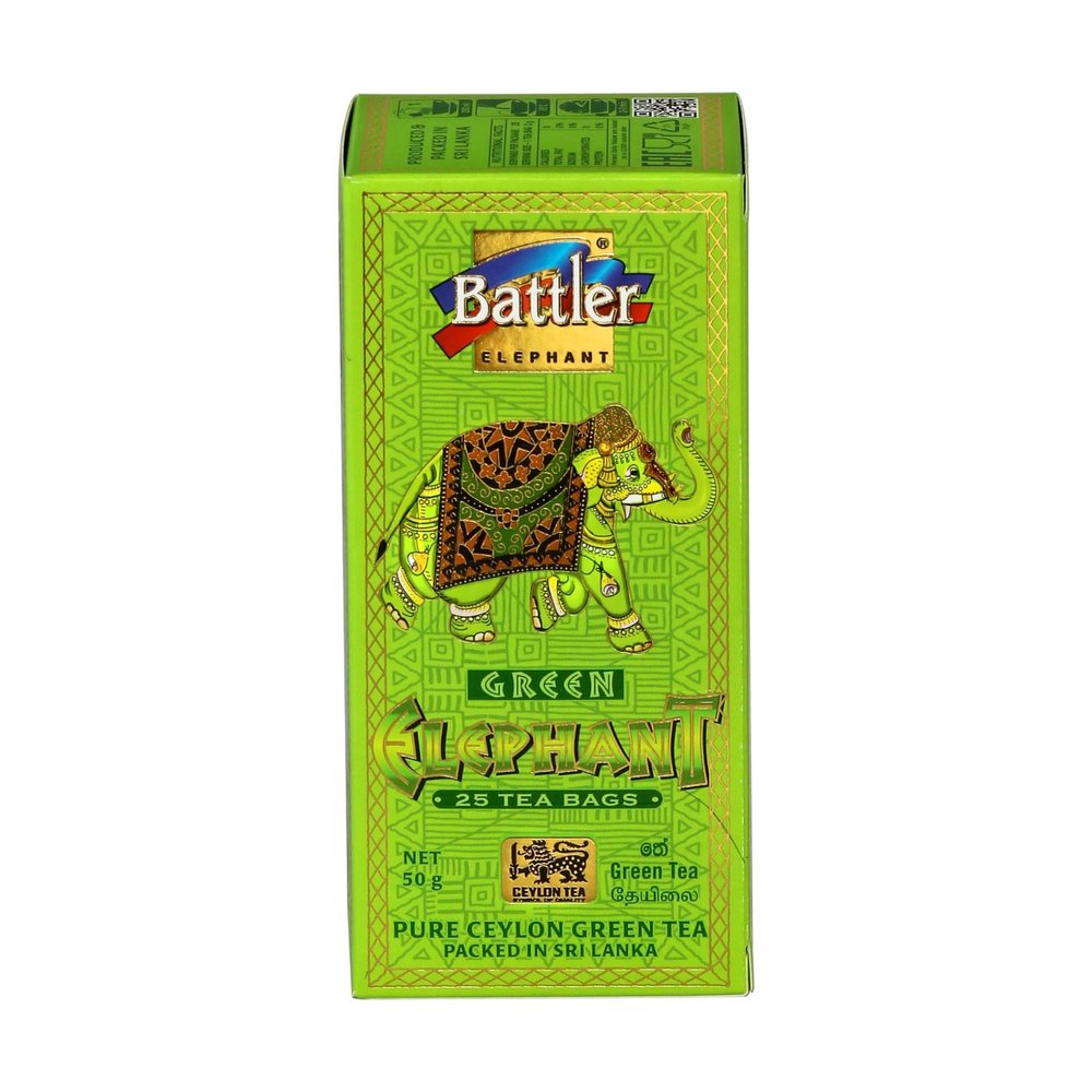 Battler Pure Ceylon Green Tea 25 Double Chamber High Grown Tea Bags