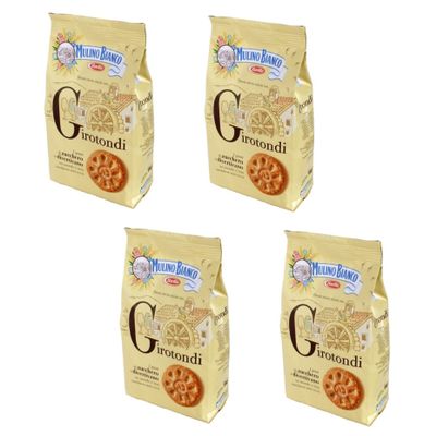 Mulino Bianco: "Girotondi" shortbread with grains of sugar cane - 12.3 Oz (350g) Pack of 4 [ Italian Import ]