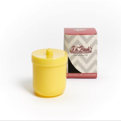 Dr. Bauer Cleaning Bath Tin with Rinse Insert Prosthesis Box Bit Box with Insert Braces Box Orange