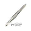 Luxxii (3 Pack) Flat Tweezers - Stainless Steel Flat Tweezers Hair Plucker for Hair and Eyebrows Personal Care (C_FLAT) view 3