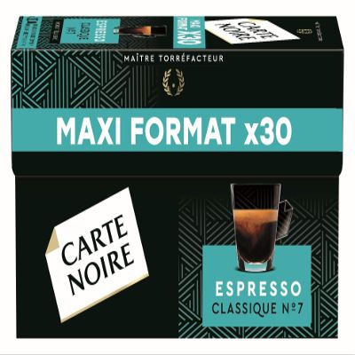 Carte Noire Espresso N7 Classic 120 Nespresso Compatible Capsules (Pack of 4 x 30)