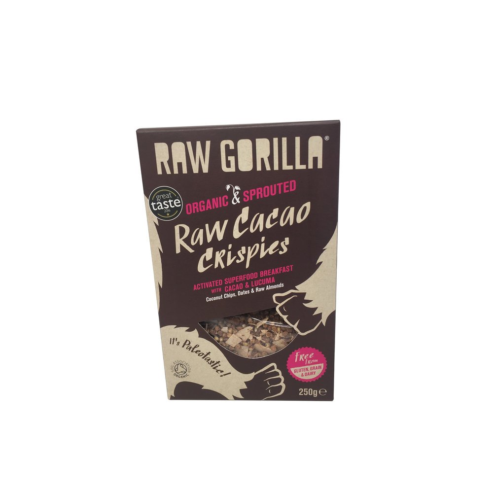 Raw Gorilla Raw Cacao Crispies, 250 g