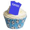 24 Edible T Shirt Decorations - Great for TOFFEES Fans - Perfectly pre-Cut Wafer just pop Them Out The Packaging and top Them on Your Cake - by CDA Products Ltd - 201-261-24 view 1