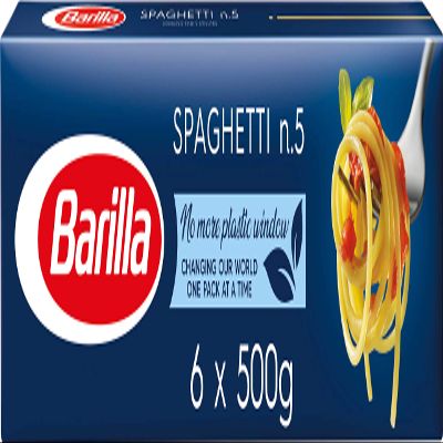 Barilla Pasta, Premium Spaghetti Pasta 3kg, Authentic Italian Quality, Pasta Bulk Pack of 6 x 500g