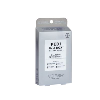Voesh Pedi In A Box Deluxe 4 Step, Charcoal Powder Detox